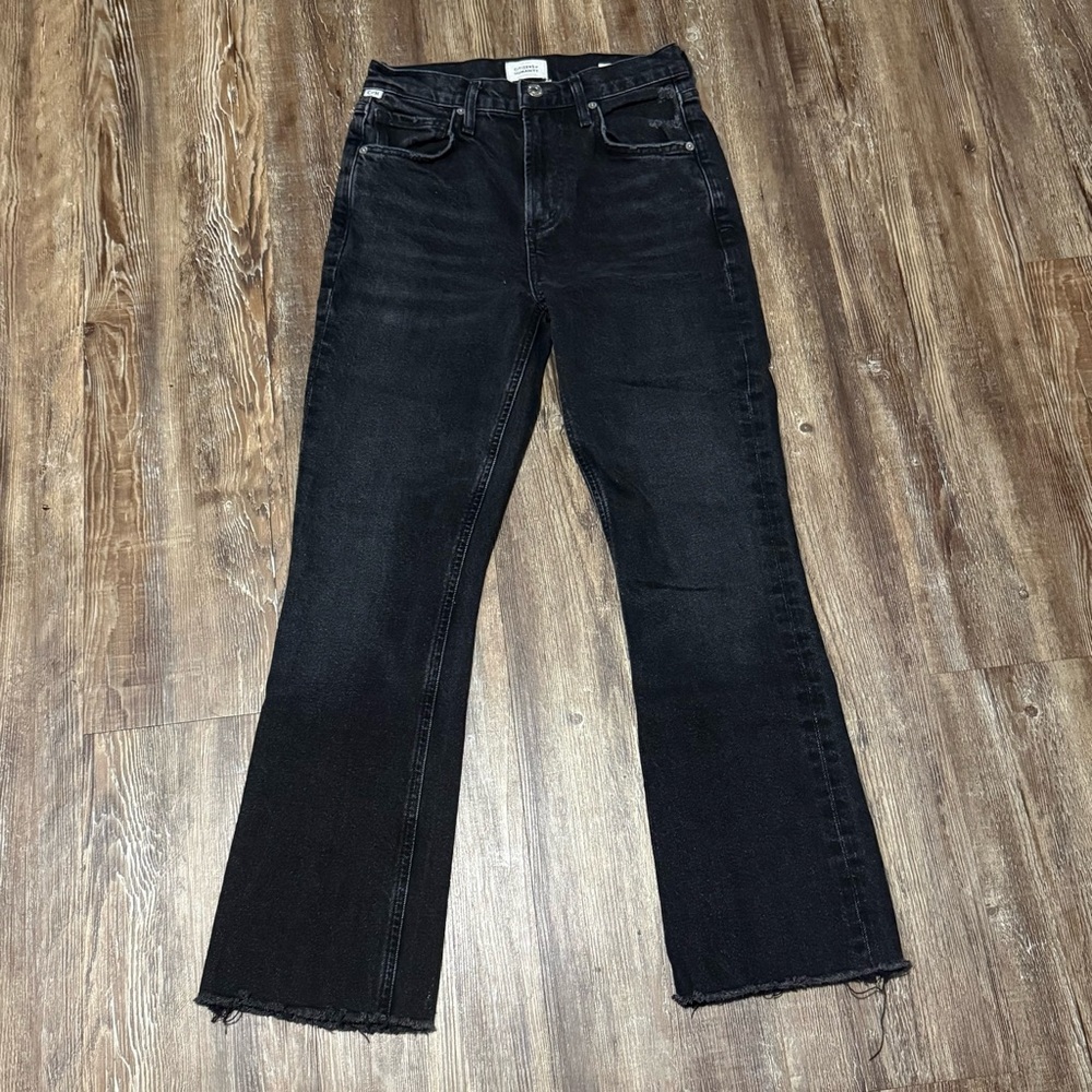 Citizens of Humanity Jeans Women's 24 Isola Mid Rise Cropped Boot in Stormy Wash